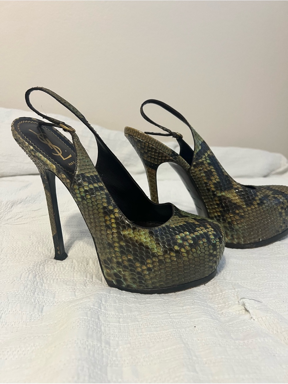 YSL Snake skin high heels
